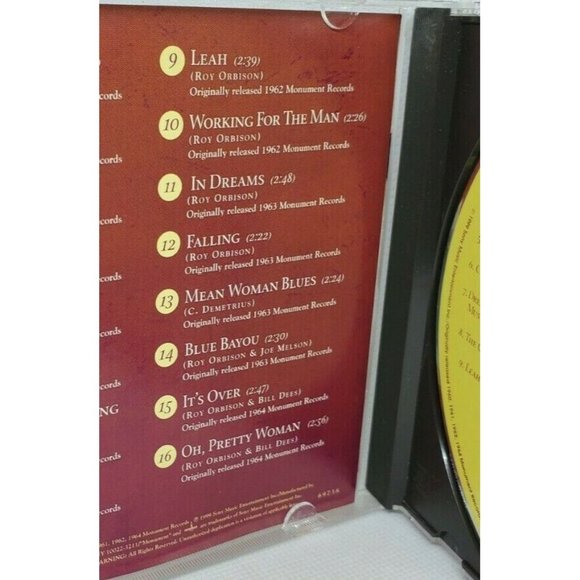 Roy Orbison 16 Biggest Hits Classic Rock 99 Oldies CD No Scratches Clean - Picture 10 of 10
